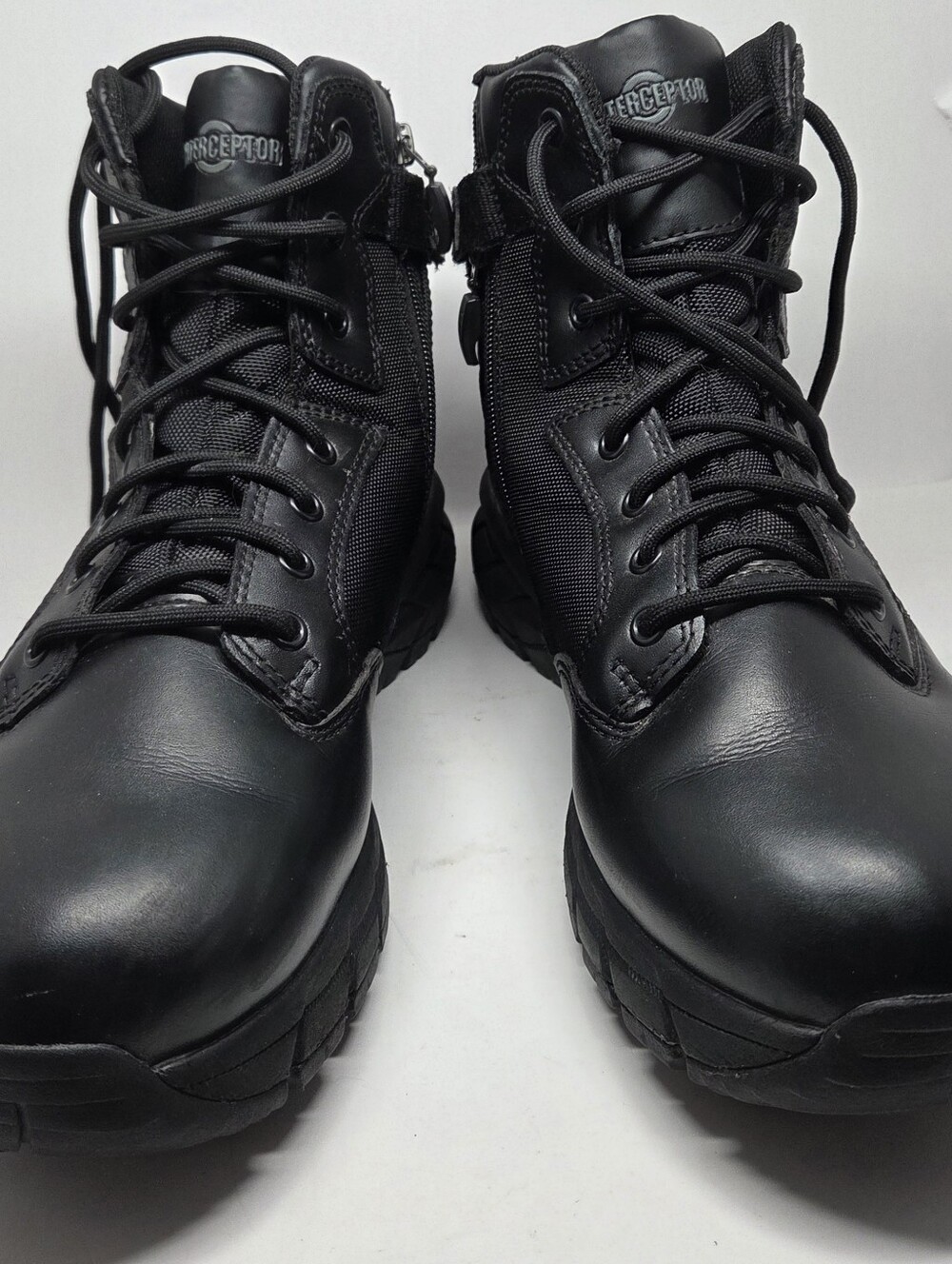 Interceptor Men's Black Guard Zippered 6" Tactical Work Boots Size 10.5⁹